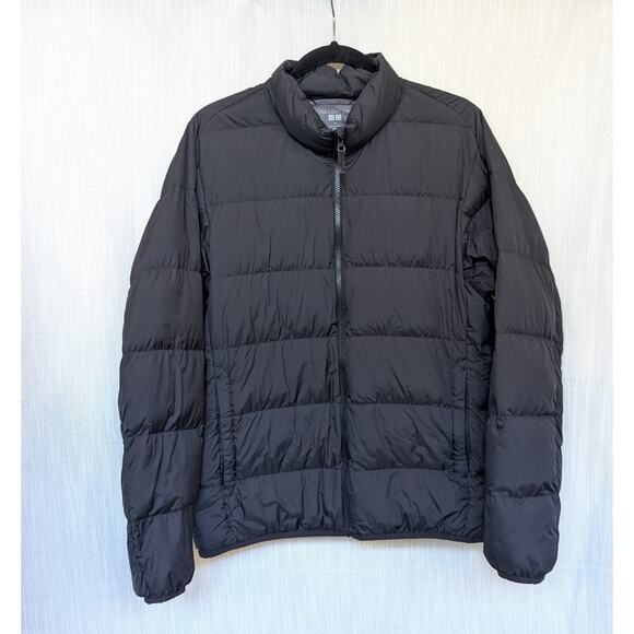 Uniqlo Black Ultra Light Down Wide Quilt Puffer Zip Jacket, size M - Picture 1 of 9